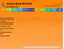 Tablet Screenshot of indianrockrvpark.com